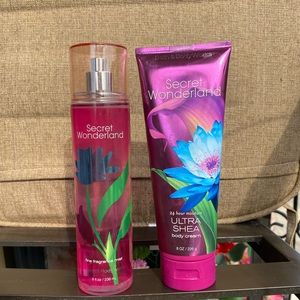 Bath and Body Works Discontinued Secret Wonderland Body Spray & Body Cream